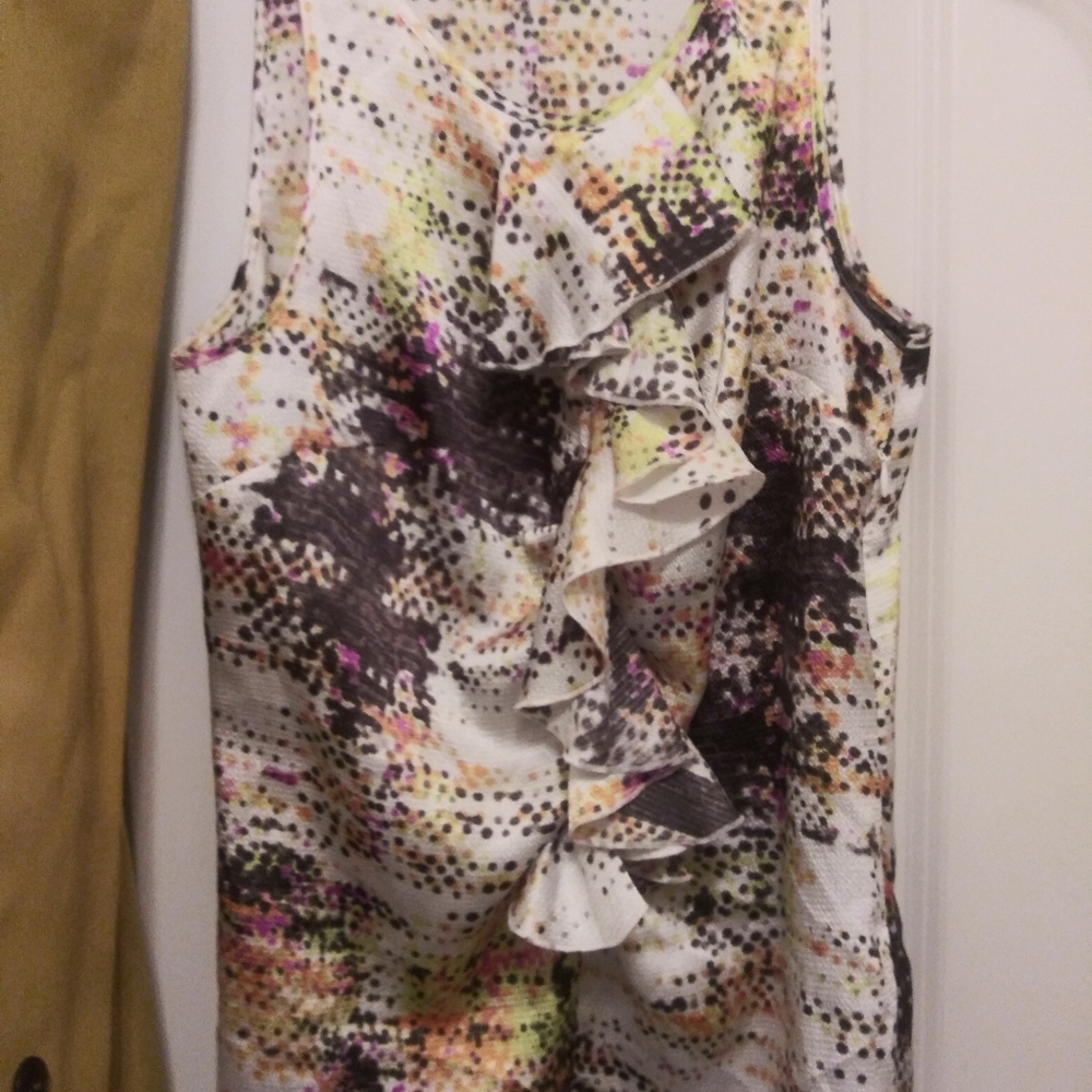 Multi-Colored Sleeveless Blouse